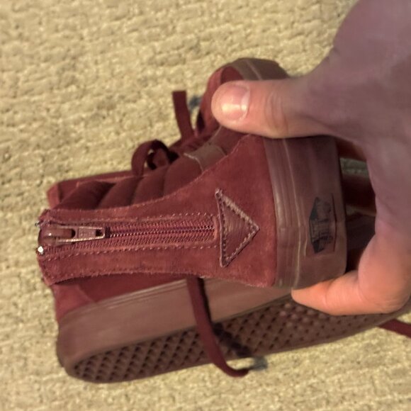 Burgundy Vans Sk8 Hi, womens 9 - Picture 3 of 4